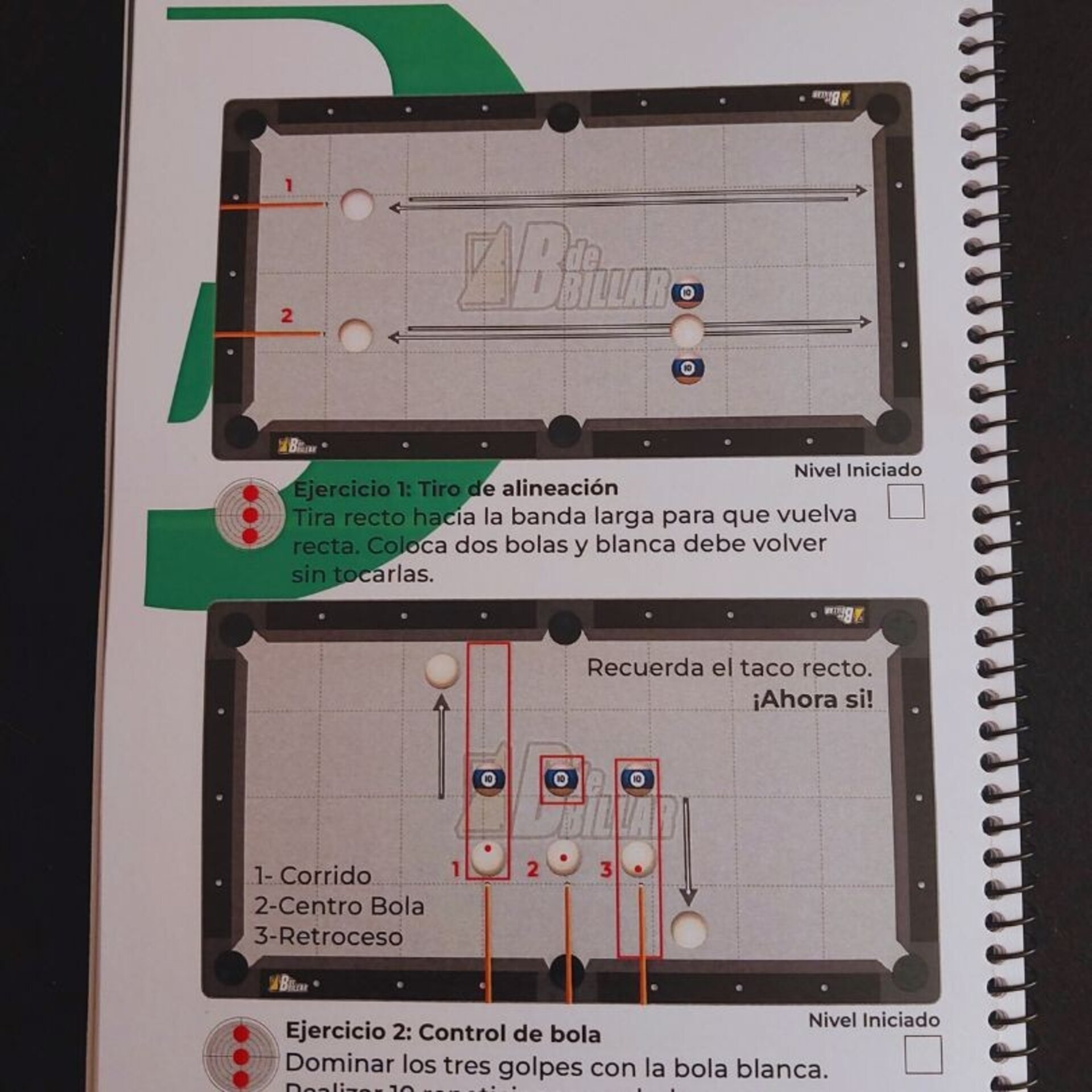 Libreta de ejercicios de billar - 3